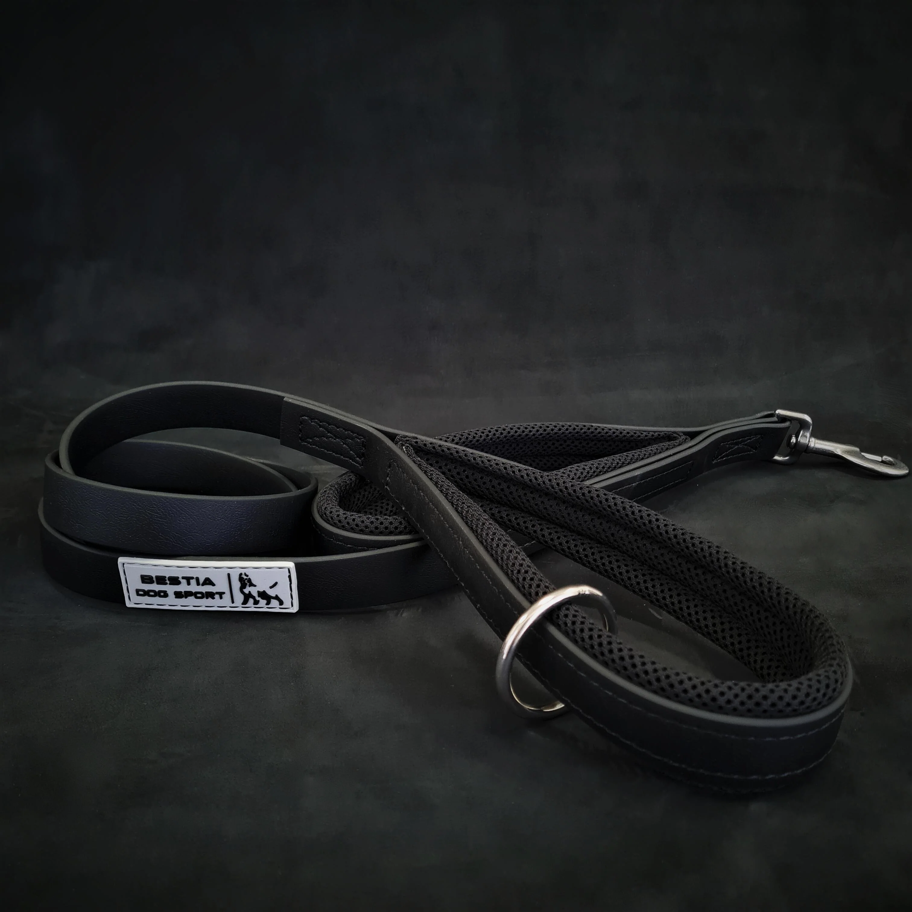 BESTIA DOG SPORT dual handle leash black - Image 2