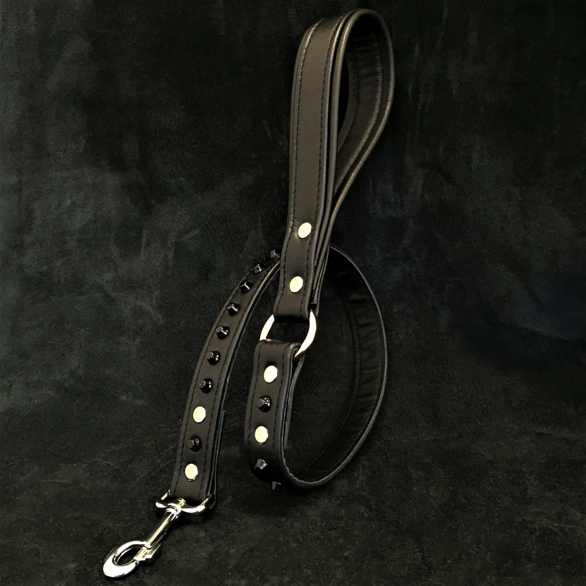 Black studded leash
