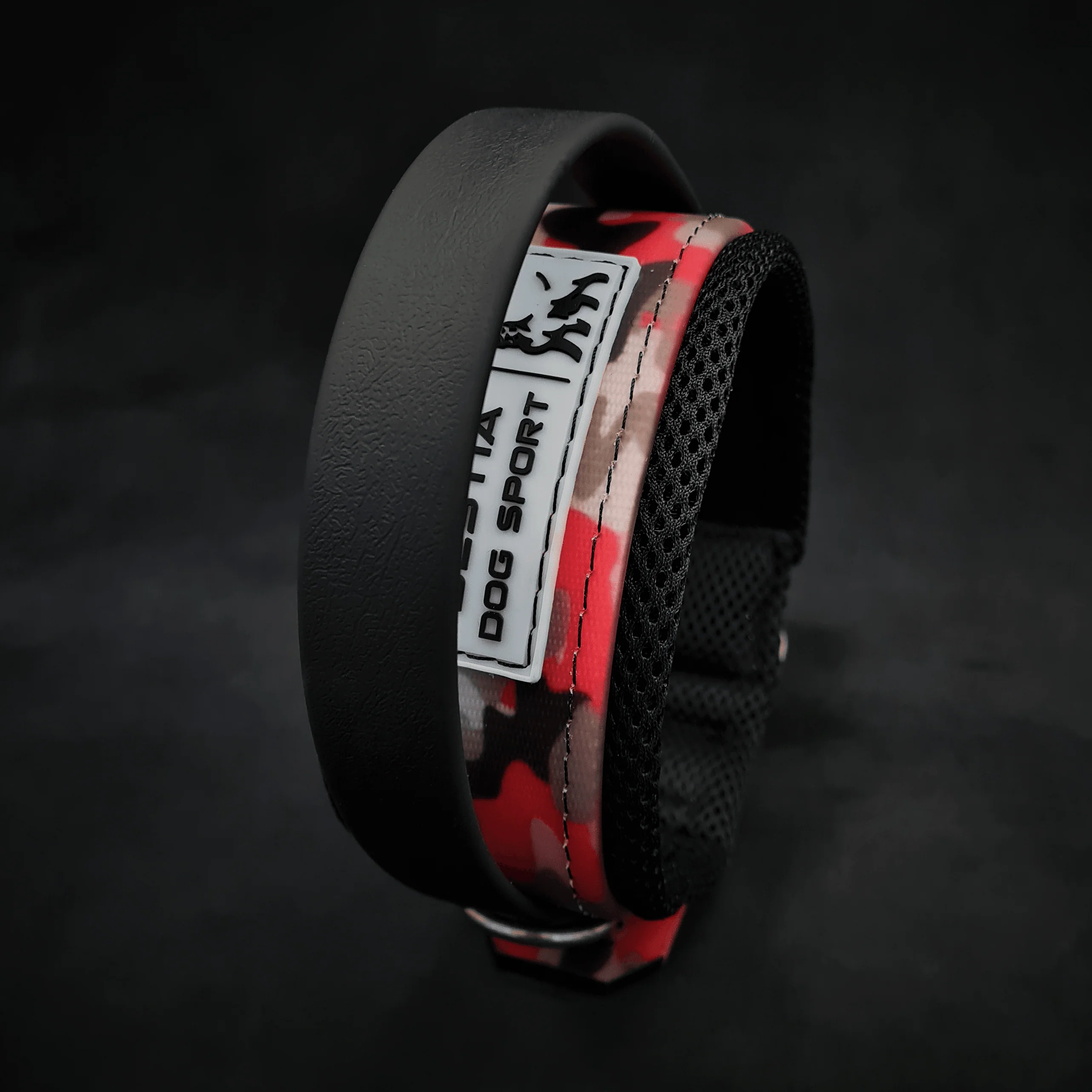 BESTIA DOG SPORT HANDLE COLLAR RED CAMO - Image 2